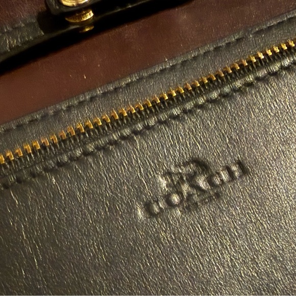 Coach F38636 Hayden Foldover Black Floral Tooling crossbody/clutch - Picture 5 of 8